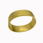 Celtic-Inspired Wide Engraved Bangle Bracelet