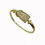 Pave Hamsa Hand Gold-Tone Bangle