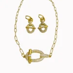 Glamour Link Necklace & Earring Set